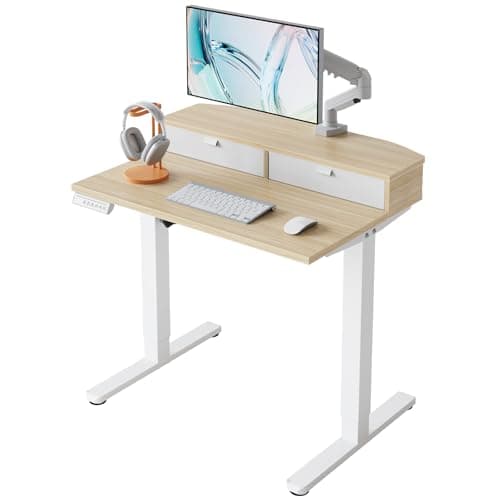 HUANUO HUANUO 32″ Electric Standing Desk with Drawers