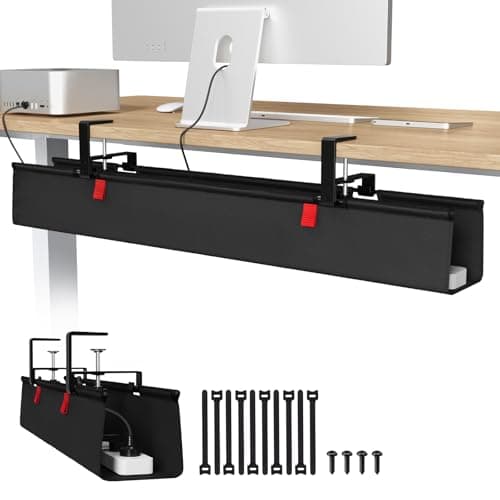 Univivi Univivi No-Drill Under-Desk Cable Management Tray (36″)