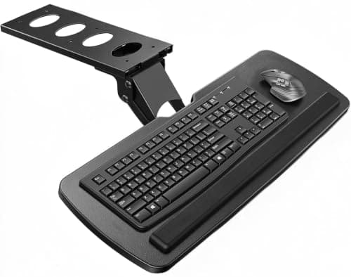HUANUO HUANUO Under-Desk Keyboard Tray with Rotating Mouse Platform