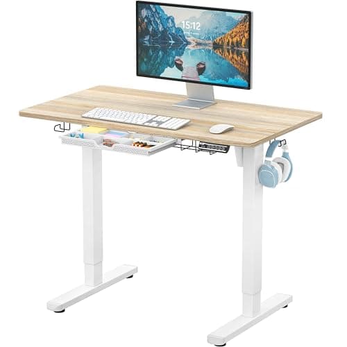 SHW SHW 40-Inch Electric Standing Desk with Drawer