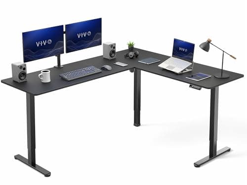 VIVO VIVO 75×63 in Corner Standing Desk (DESK-E3CTB-75)