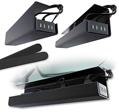 Scanfield No-Screw Under-Desk Cable Tray (17 in, 2-pack)
