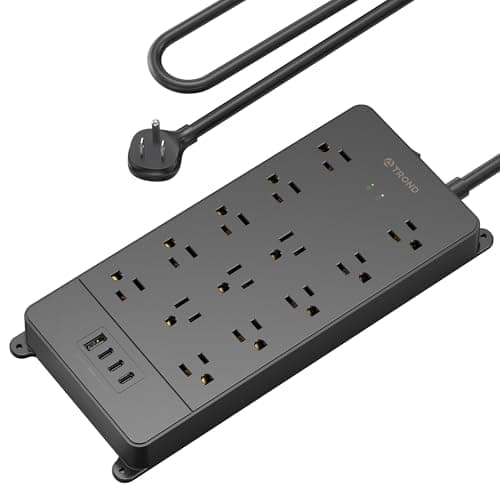 TROND Surge Protector Power Strip (4000 J, ETL Listed)