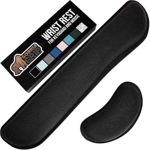 Gorilla Grip Memory Foam Wrist Rest (keyboard + mouse, 2-piece)