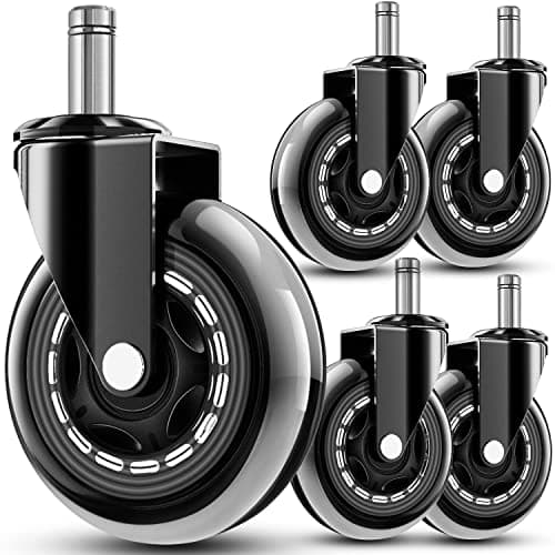 RidRed RidRed Rubber Office Chair Casters, 3 in (set of 5)